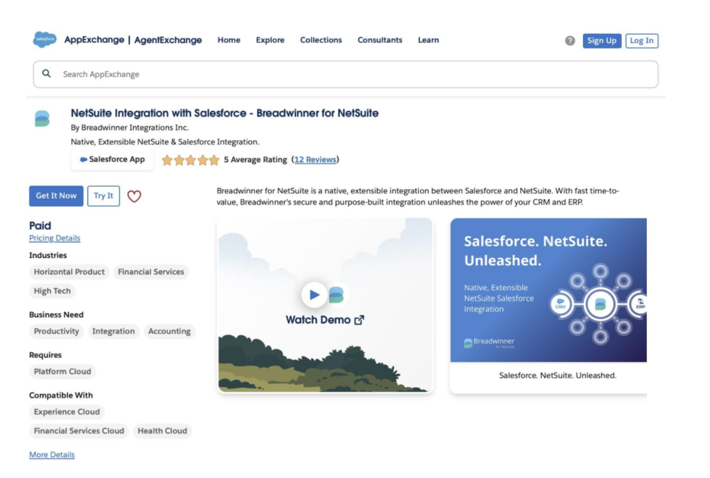 Breadwinner on AppExchange